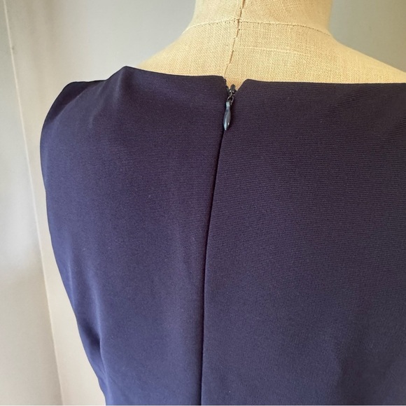 Betsey Johnson Navy Round Neck Floral Lace Fit And Flare Mini Dress Size 10 - Picture 4 of 7